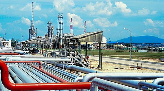 A modern refinery operation