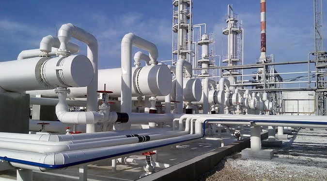 Heat exchangers at a refinery